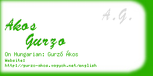akos gurzo business card